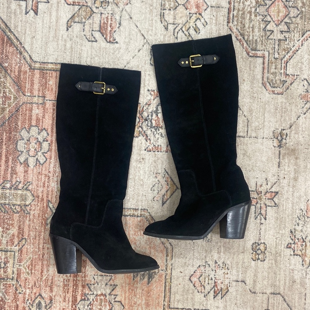 Kelsi Dagger Suede Heel Boots